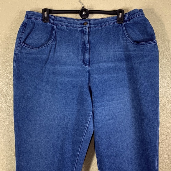 Allison Daley Jeans Pants Blue 22W Mid Rise 100% Cotton Medium Wash Ankle Crop - Picture 3 of 13